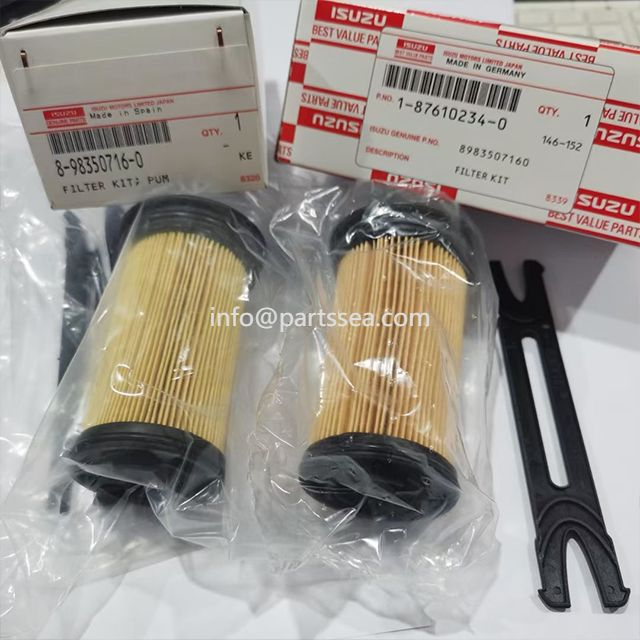 Kit de filtros Isuzu fabricado en España Alemania.